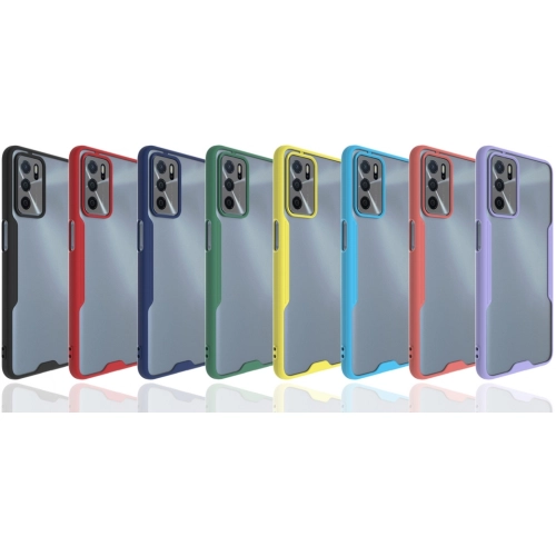 Oppo A16 Kılıf Renkli Silikon Kamera Lens Korumalı Şeffaf Parfe Kapak - Siyah