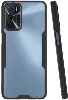 Oppo A16 Kılıf Kamera Lens Korumalı Arkası Şeffaf Silikon Kapak - Siyah