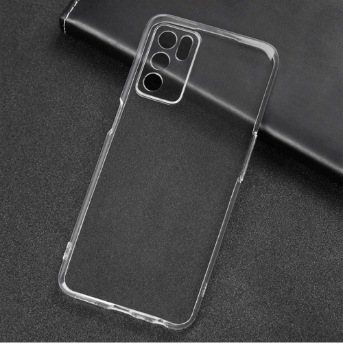 Oppo A16 Kılıf Kamera Korumalı Esnek Silikon Kapak - Şeffaf