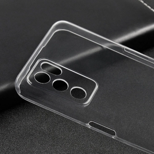 Oppo A16 Kılıf Kamera Korumalı Esnek Silikon Kapak - Şeffaf