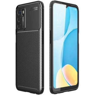 Oppo A16 Kılıf Silikon Parmak İzi Bırakmayan Karbon Soft Negro Kapak - Siyah
