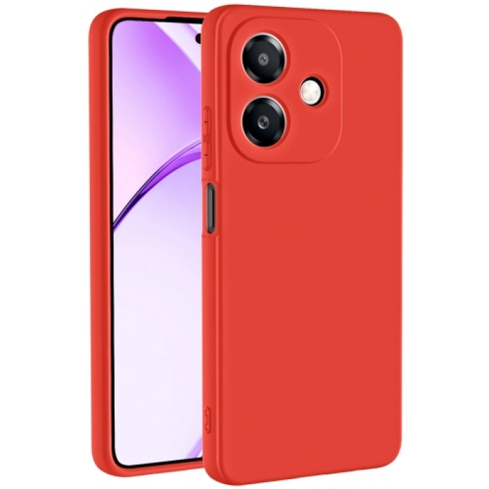 Oppo A3 Kılıf İçi Kadife Mat Yüzey Mara Lansman Kapak  - Kırmızı