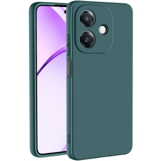 Oppo A3 Kılıf İçi Kadife Mat Yüzey Mara Lansman Kapak  - Koyu Yeşil