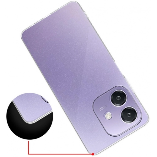 Oppo A3 Kılıf Kamera Korumalı Esnek Silikon Kapak - Şeffaf