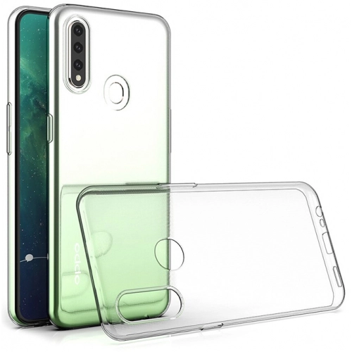 Oppo A31 Kılıf Kamera Korumalı Esnek Silikon Kapak - Şeffaf