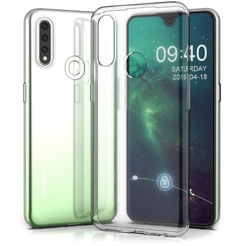 Oppo A31 Kılıf Kamera Korumalı Esnek Silikon Kapak - Şeffaf