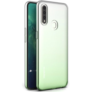 Oppo A31 Kılıf Kamera Korumalı Esnek Silikon Kapak - Şeffaf