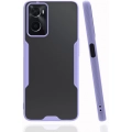 Oppo A36 Kılıf Renkli Silikon Kamera Lens Korumalı Şeffaf Parfe Kapak - Lila
