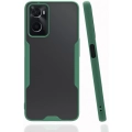 Oppo A36 Kılıf Renkli Silikon Kamera Lens Korumalı Şeffaf Parfe Kapak - Yeşil