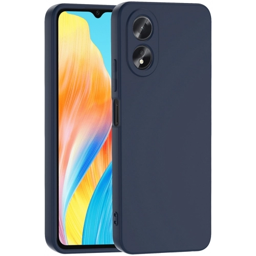 Oppo A38 Kılıf İçi Kadife Mat Mara Lansman Silikon Kapak  - Lacivert