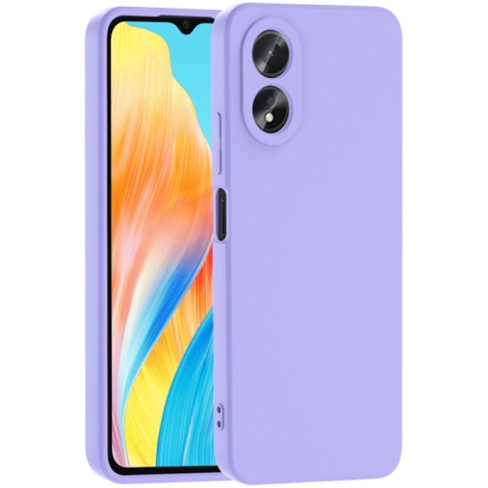Oppo A38 Kılıf İçi Kadife Mat Mara Lansman Silikon Kapak  - Lila