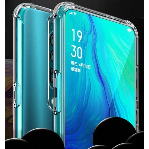 Oppo A5 2020 Kılıf Silikon Köşe Korumalı Airbag Darbe Emici Kapak - Şeffaf