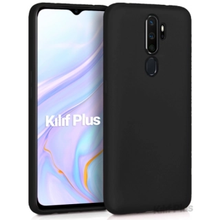 Oppo A5 2020 Kılıf İnce Soft Mat Renkli Esnek Silikon Kapak - Siyah