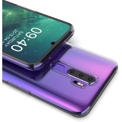 Oppo A5 2020 Kılıf Kamera Korumalı Esnek Silikon Kapak - Şeffaf