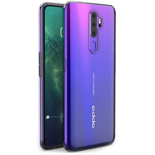Oppo A5 2020 Kılıf Kamera Korumalı Esnek Silikon Kapak - Şeffaf