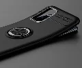 Oppo A52 Kılıf Auto Focus Serisi Soft Premium Standlı Yüzüklü Kapak - Siyah