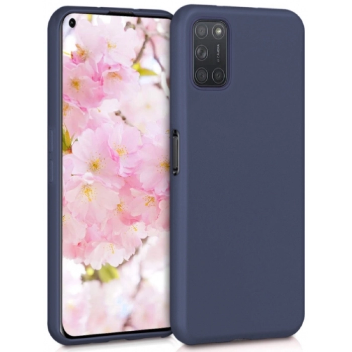 Oppo A52 Kılıf İnce Soft Mat Renkli Esnek Silikon Kapak - Lacivert