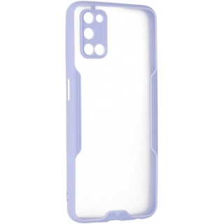 Oppo A52 Kılıf Renkli Silikon Kamera Lens Korumalı Şeffaf Parfe Kapak - Lila