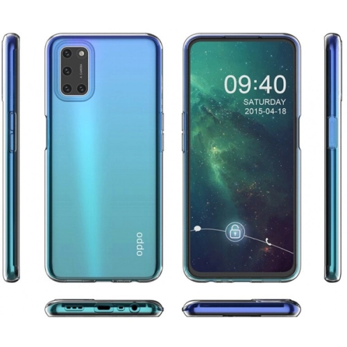 Oppo A52 Kılıf Kamera Korumalı Esnek Silikon Kapak - Şeffaf