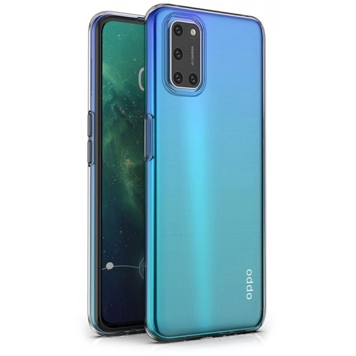 Oppo A52 Kılıf Kamera Korumalı Esnek Silikon Kapak - Şeffaf