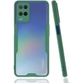 Oppo A54 Kılıf Renkli Silikon Kamera Lens Korumalı Şeffaf Parfe Kapak - Yeşil