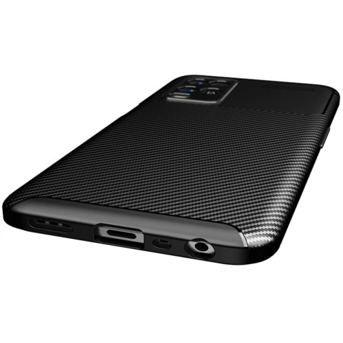 Oppo A54 Kılıf Silikon Parmak İzi Bırakmayan Karbon Soft Negro Kapak - Siyah