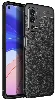 Oppo A55 4G Kılıf Deri Görünümlü Parmak İzi Bırakmaz Niss Silikon - Siyah