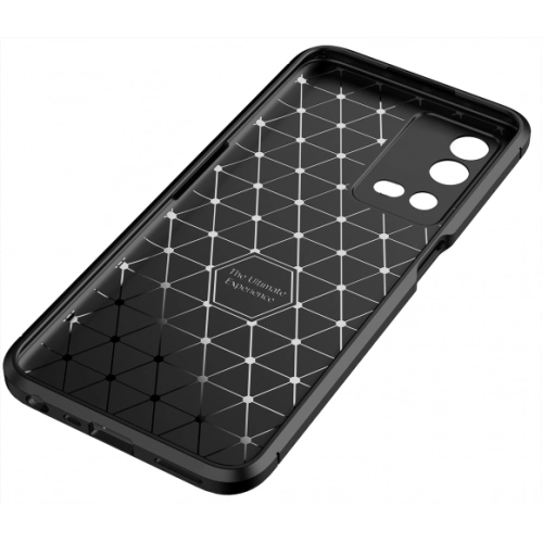 Oppo A55 4G Kılıf Silikon Parmak İzi Bırakmayan Karbon Soft Negro Kapak - Siyah