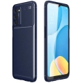 Oppo A55 5G Kılıf Silikon Parmak İzi Bırakmayan Karbon Soft Negro Kapak - Lacivert