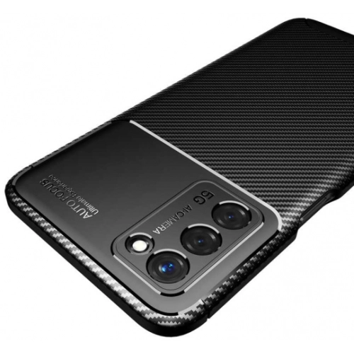 Oppo A55 5G Kılıf Silikon Parmak İzi Bırakmayan Karbon Soft Negro Kapak - Siyah