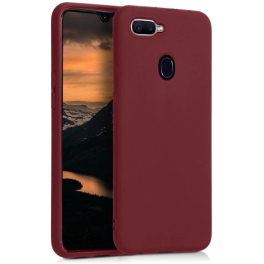 Oppo A5s Kılıf İnce Soft Mat Renkli Esnek Silikon Kapak - Mürdüm