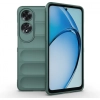 Oppo A60 Kılıf Esnek TPU Oyuklu Arka Yüzey Tasarımlı Zore Etnik Silikon Kapak - Koyu Yeşil