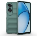 Oppo A60 Kılıf Esnek TPU Oyuklu Arka Yüzey Tasarımlı Zore Etnik Silikon Kapak - Koyu Yeşil