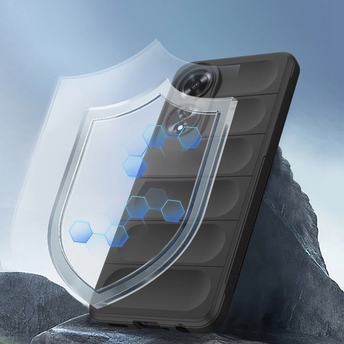 Oppo A60 Kılıf Esnek TPU Oyuklu Arka Yüzey Tasarımlı Zore Etnik Silikon Kapak - Lacivert