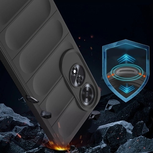 Oppo A60 Kılıf Esnek TPU Oyuklu Arka Yüzey Tasarımlı Zore Etnik Silikon Kapak - Lacivert