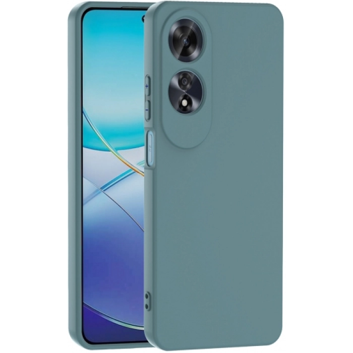 Oppo A60 Kılıf İçi Kadife Mat Mara Lansman Silikon Kapak  - Koyu Yeşil