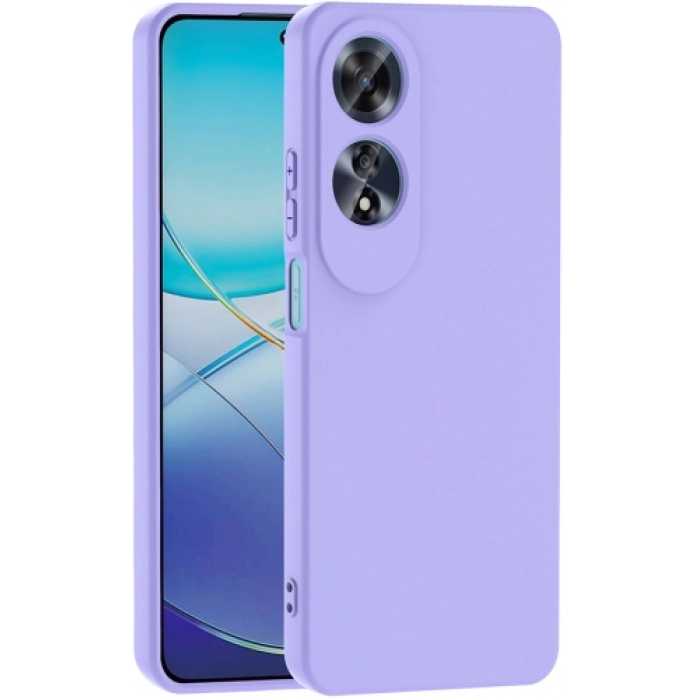 Oppo A60 Kılıf İçi Kadife Mat Mara Lansman Silikon Kapak  - Lila
