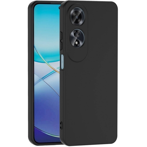 Oppo A60 Kılıf İçi Kadife Mat Mara Lansman Silikon Kapak  - Siyah