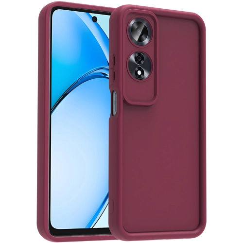 Oppo A60 ile Uyumlu Kılıf Kamera Korumalı Silikon Ananas Kapak - Mürdüm