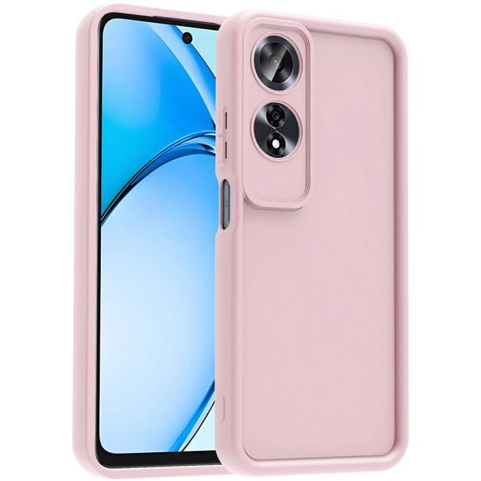 Oppo A60 ile Uyumlu Kılıf Kamera Korumalı Silikon Ananas Kapak - Pembe