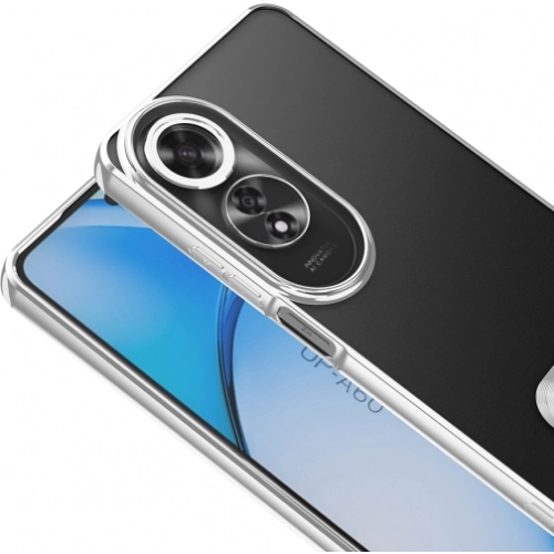 Oppo A60 Kılıf Kamera Lens Korumalı Şeffaf Renkli Logo Gösteren Parlak Kapak - Lila