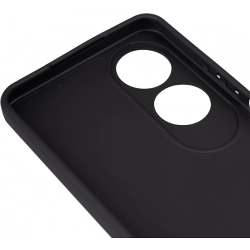 Oppo A60 Kılıf Silikon Mat Esnek Kamera Korumalı Biye Kapak - Siyah