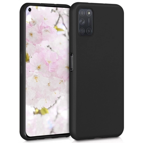 Oppo A72 Kılıf İnce Soft Mat Renkli Esnek Silikon Kapak - Siyah