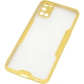 Oppo A72 Kılıf Renkli Silikon Kamera Lens Korumalı Şeffaf Parfe Kapak - Sarı