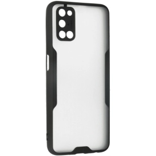 Oppo A72 Kılıf Renkli Silikon Kamera Lens Korumalı Şeffaf Parfe Kapak - Siyah