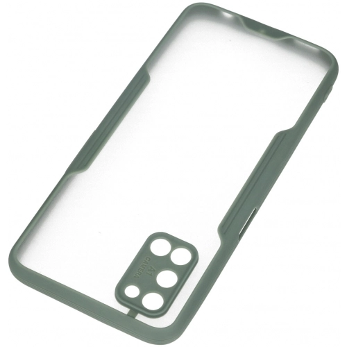 Oppo A72 Kılıf Renkli Silikon Kamera Lens Korumalı Şeffaf Parfe Kapak - Yeşil