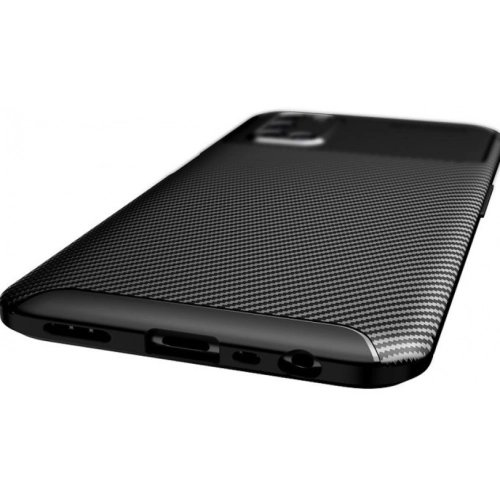 Oppo A72 Kılıf Silikon Parmak İzi Bırakmayan Karbon Soft Negro Kapak - Siyah