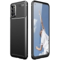 Oppo A72 Kılıf Silikon Parmak İzi Bırakmayan Karbon Soft Negro Kapak - Siyah