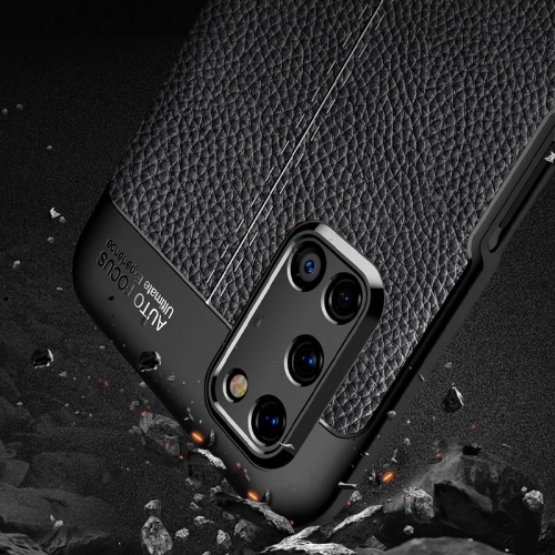 Oppo A72 Kılıf Deri Görünümlü Lüks Parmak İzi Bırakmaz Niss Silikon Kapak - Lacivert