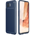 Oppo A73 Kılıf Silikon Parmak İzi Bırakmayan Karbon Soft Negro Kapak - Lacivert